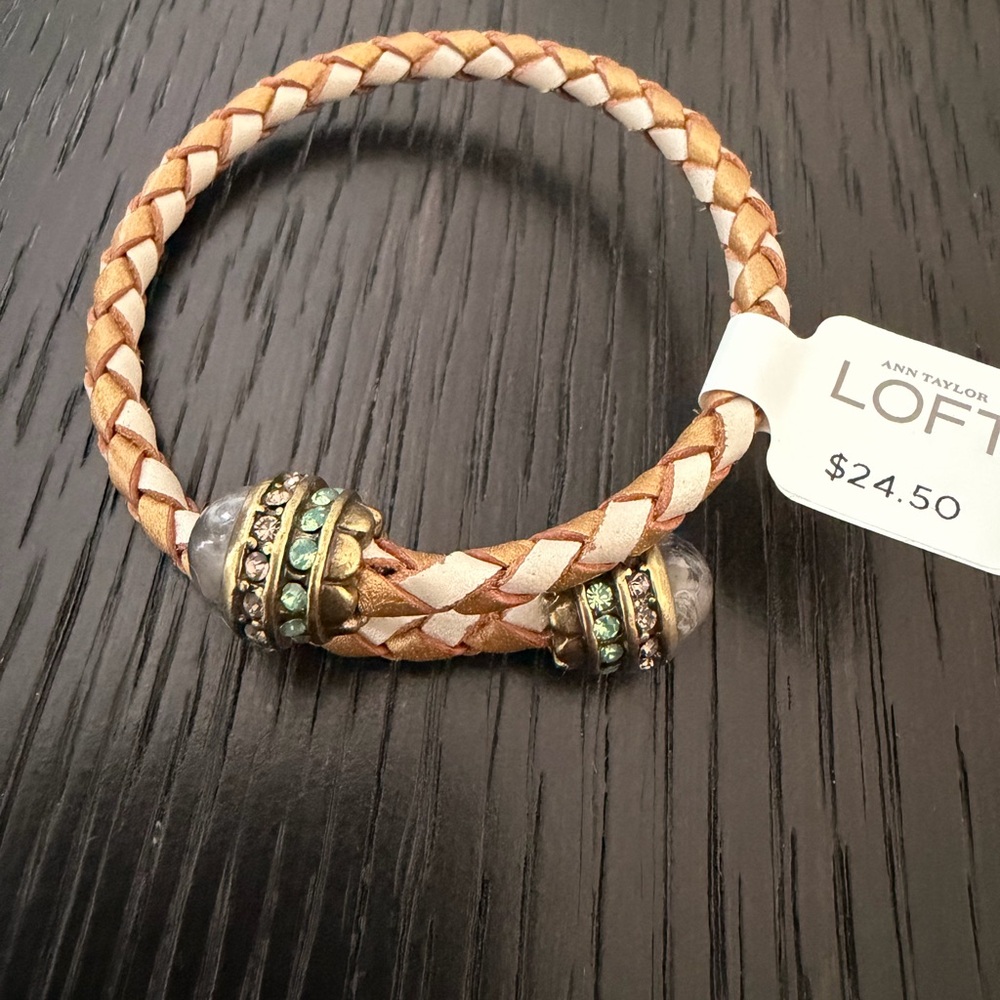 Ann Taylor Gold and Brown Braided Bracelet - Picture 3 of 4